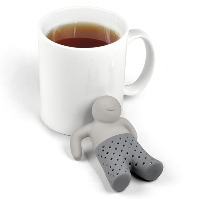 COLADOR INFUSOR DE TE "MR TEA" HOMBRECITO DE SILICONA PARA TAZA.