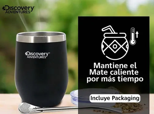 Mate Acero Inoxidable Vaso Térmico Discovery Tapa+ Bombilla