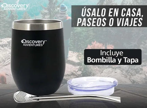 Mate Acero Inoxidable Vaso Térmico Discovery Tapa+ Bombilla