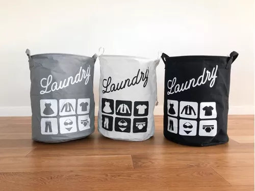 Cesto Canasto Bolsa Laundry Ropa Sucia Tela Organizador Eg (Colores segun stock)